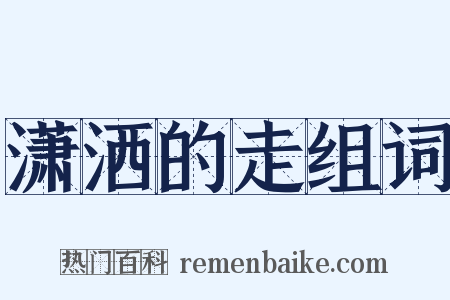 潇洒的走组词是什么意思的图片